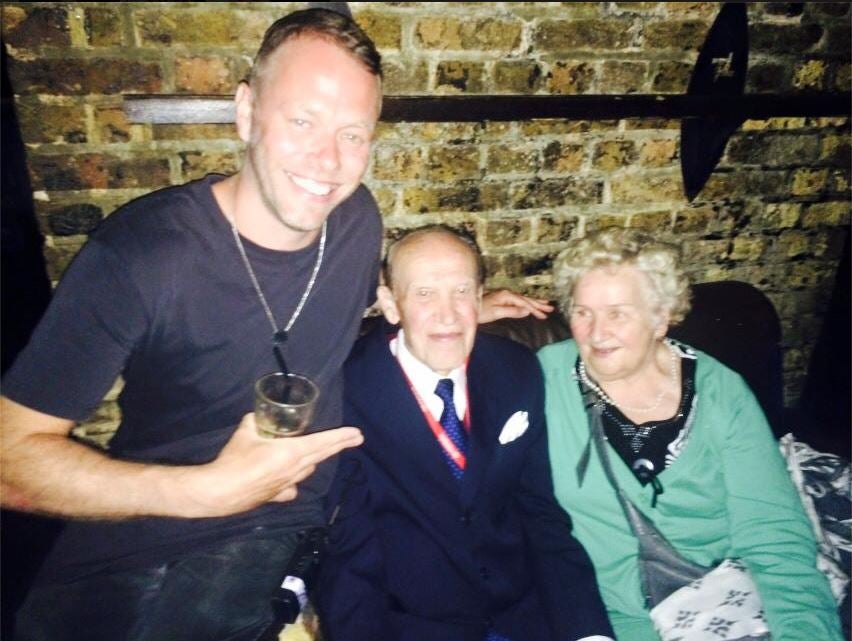 DJ Jacob Husley with the elderly Polish couple at Fabric