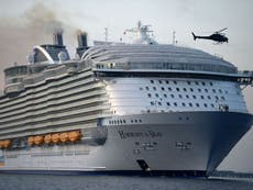 One person killed and four injured on world's large cruise liner
