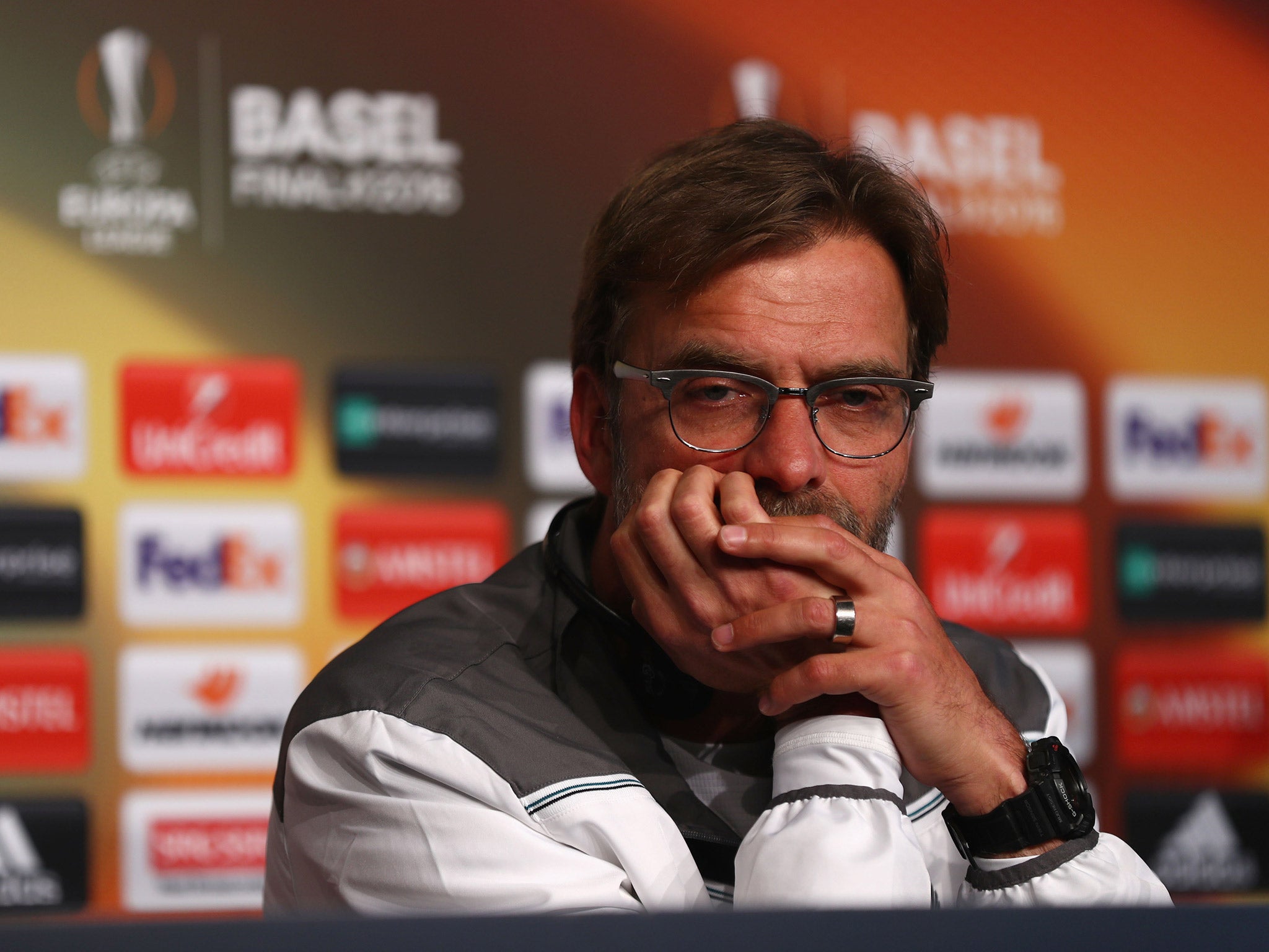 Jurgen Klopp faced the media ahead of Liverpool's Europa League final