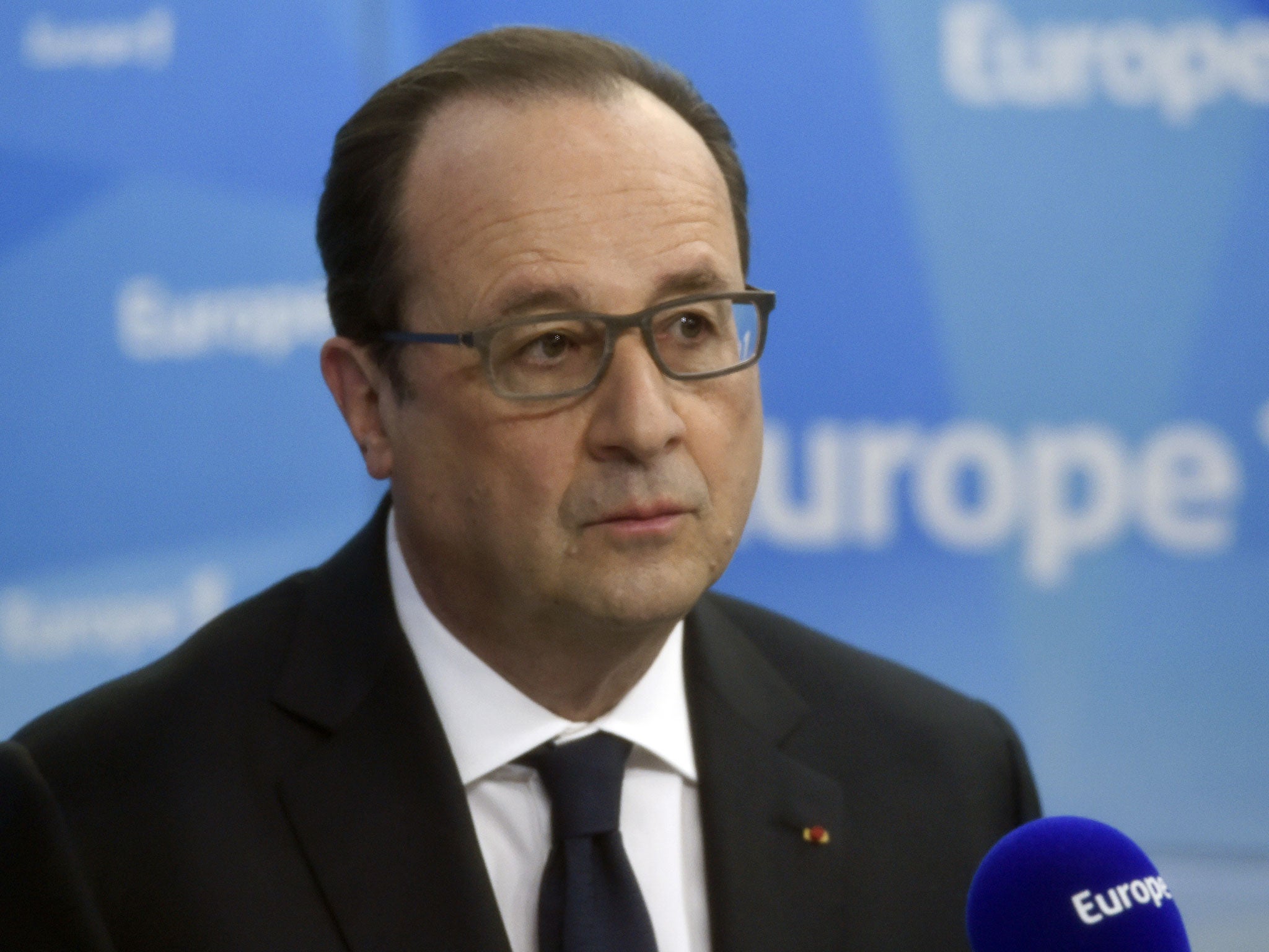 France's President Francois Hollande listens to a question during a morning radio show on France's Europe 1 station in Paris, France, May 17, 2016. REUTERS/Miguel Medina