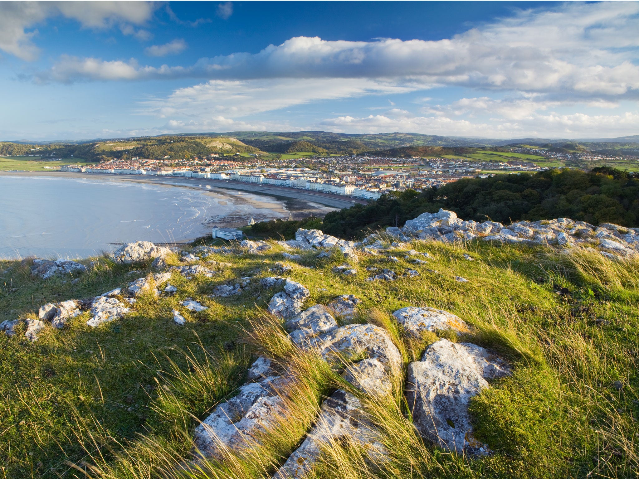 A stretch of the Great Orme coastline in Wales
