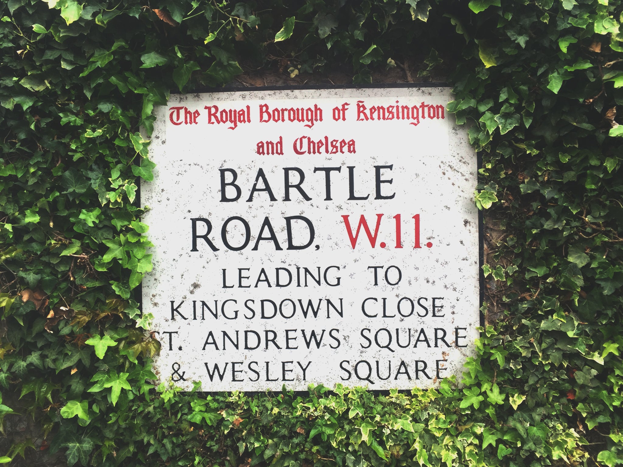Bartle Road in Notting Hill, which was built after Rillington Place was demolished