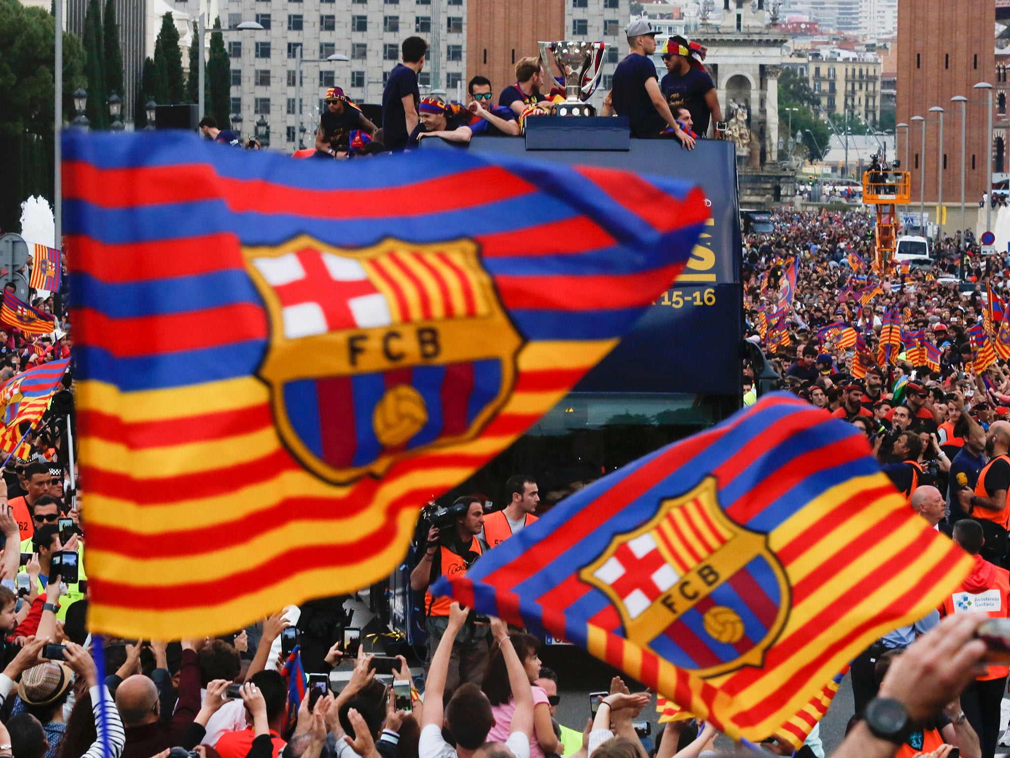 Barcelona fans have been banned from displaying the 'Estelada' flag at the Copa del Rey final