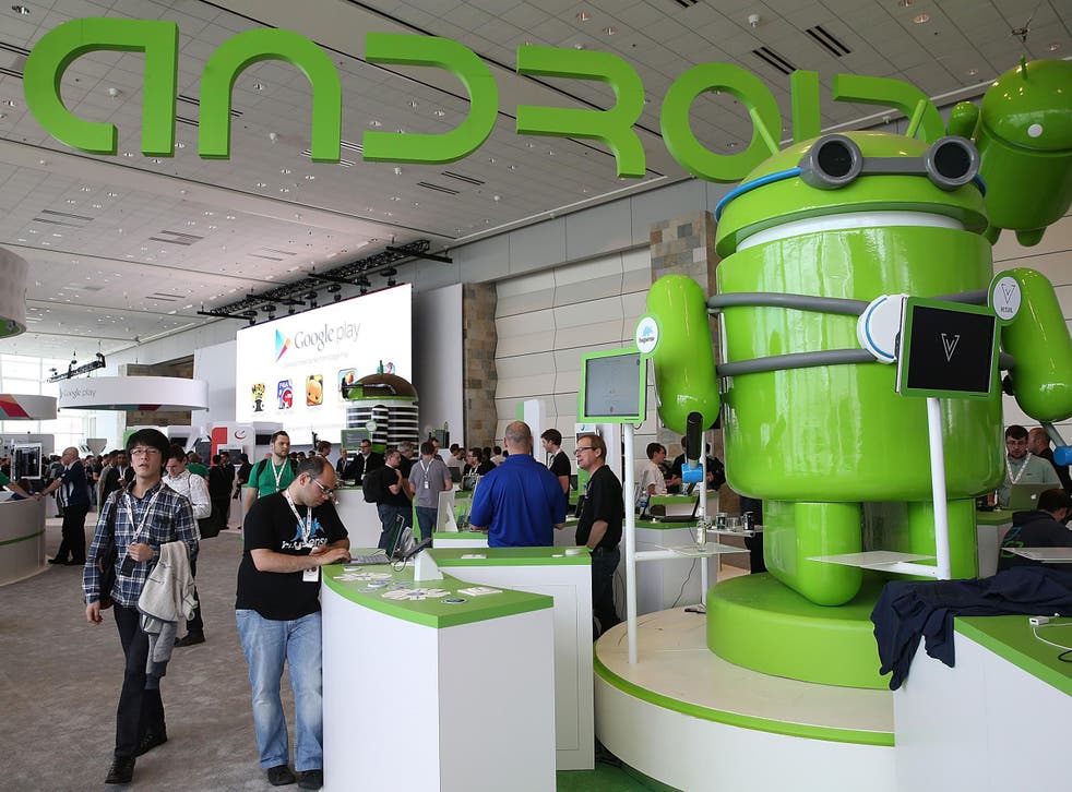 The Android booth at the 2013 I/O conference