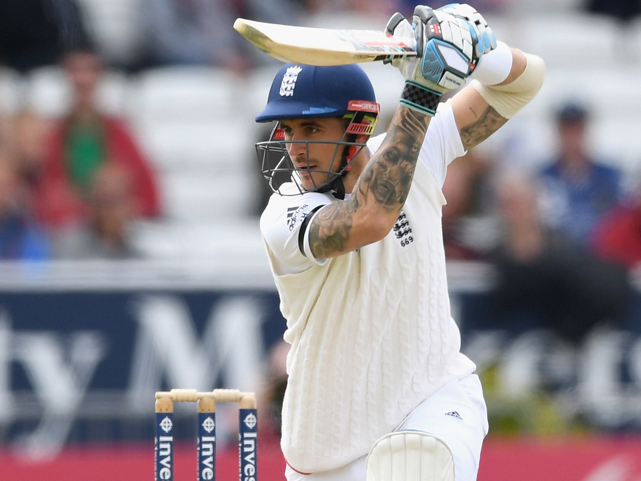 Alex Hales on the way to his 71 not out
