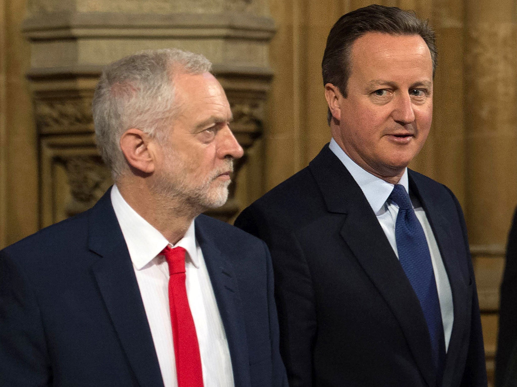 David Cameron and Jeremy Corbyn