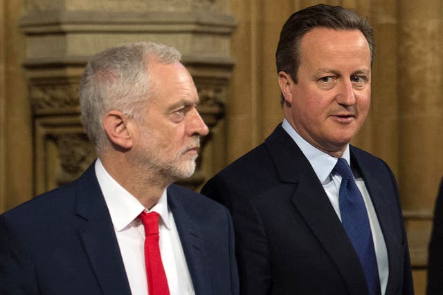   David Cameron and Jeremy Corbyn