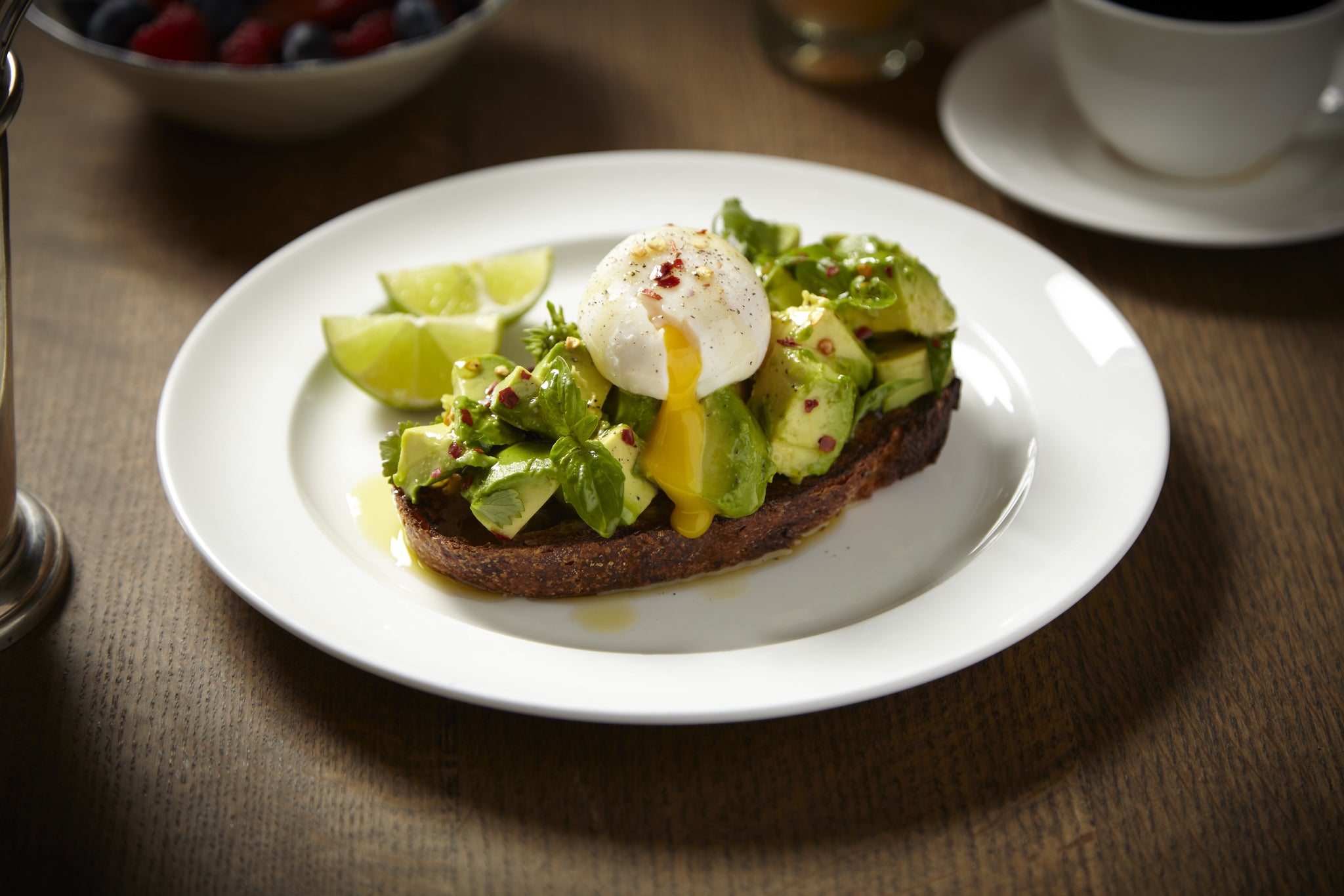 Avocado and poached egg on toast