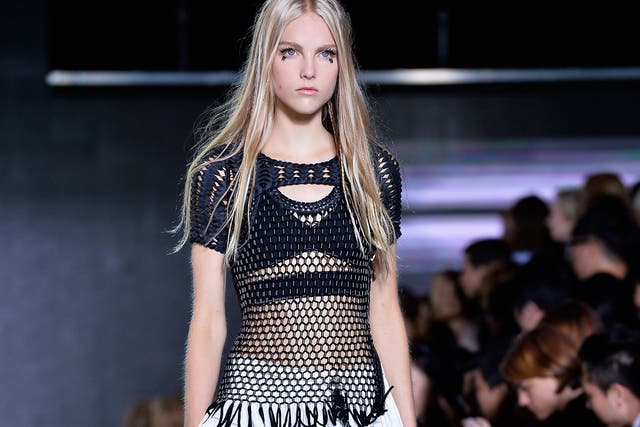 Mesh featured heavily in the Louis Vuitton spring/summer 2016 collection