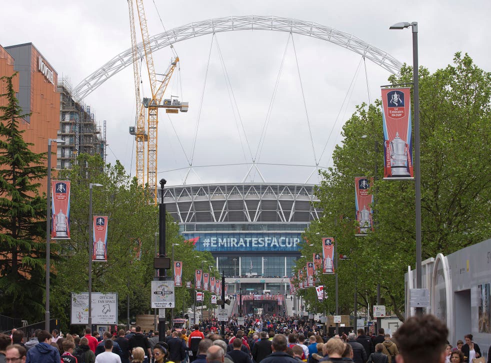 A view of Wembley Way ahead of the FA Cup final