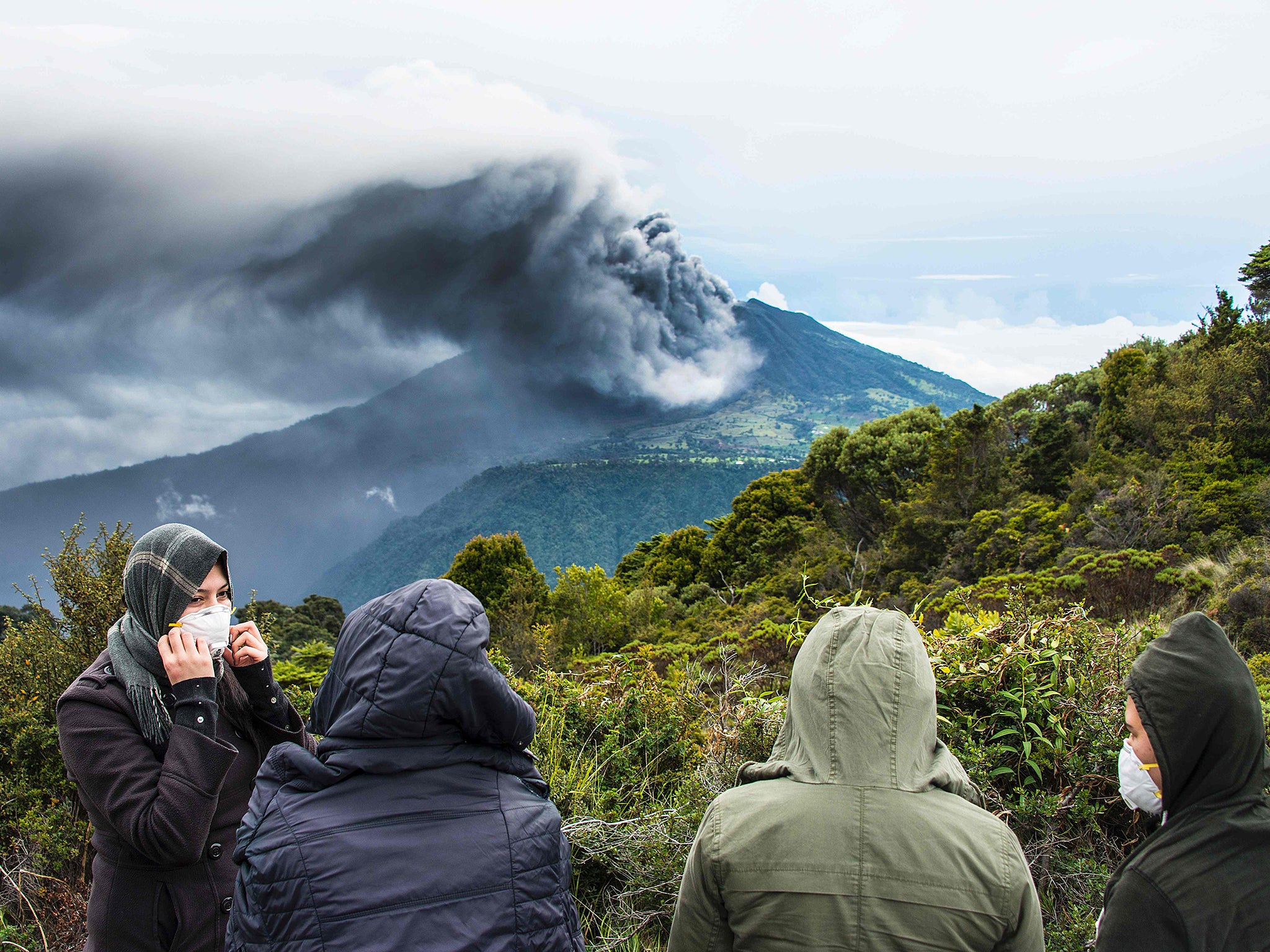 The Turrialba volcano erupts in May 2016, in Cartago, Costa Rica