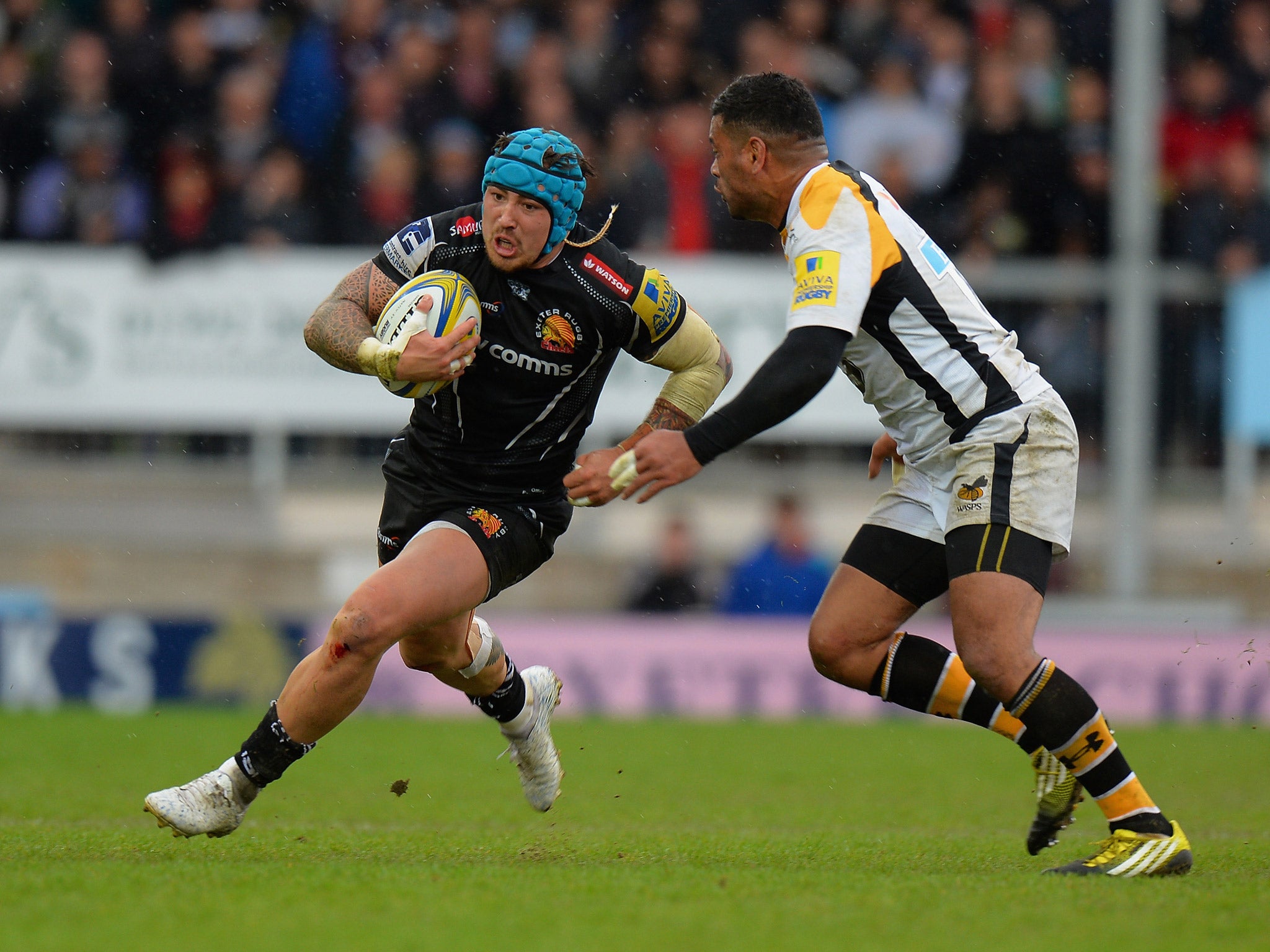 England wing Jack Nowell set-up the first try for Ian Whitten