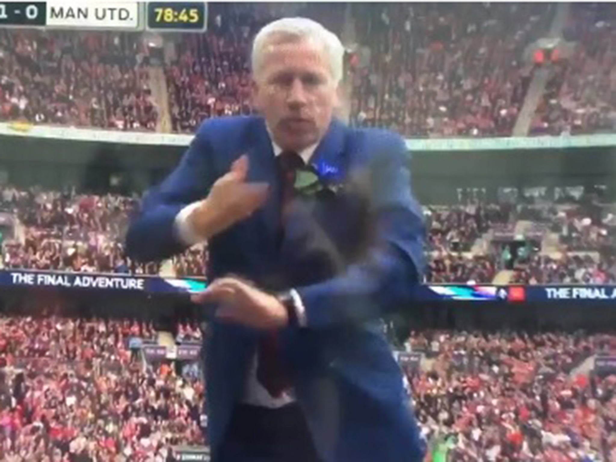 Alan Pardew showing off a bit of the old samba magic
