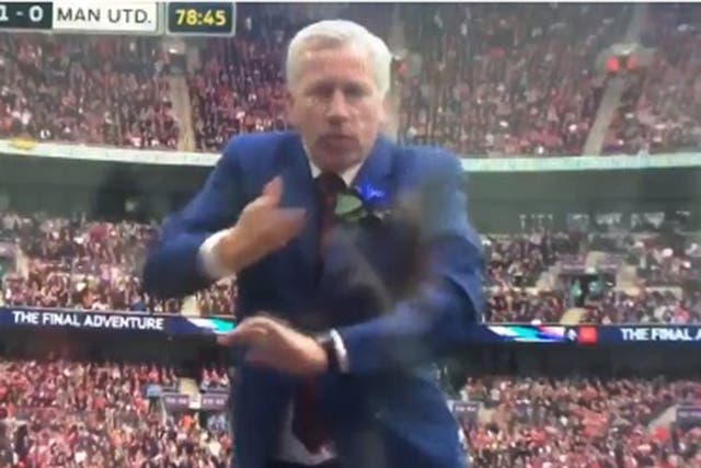 Alan Pardew showing off a bit of the old samba magic