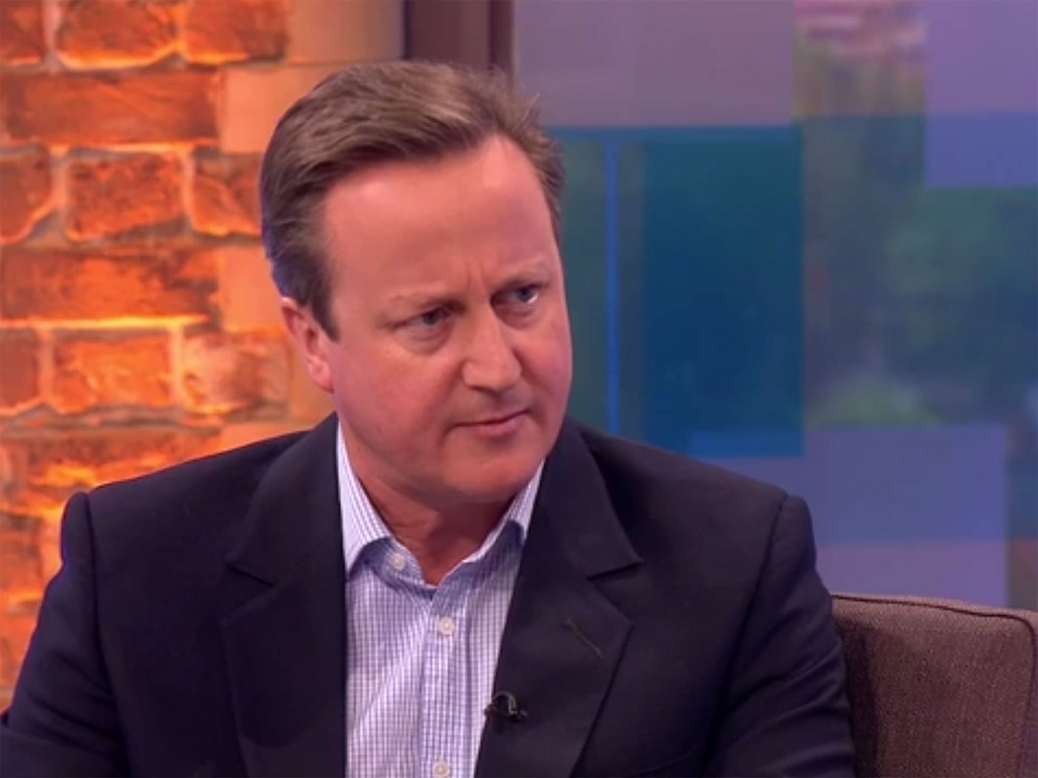 David Cameron speaks on ITV's Peston on Sunday programme