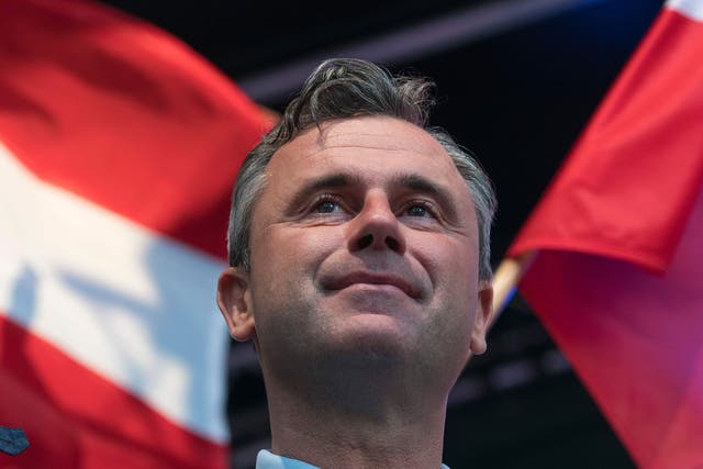 Right-wing Austrian Freedom Party presidential candidate Norbert Hofer