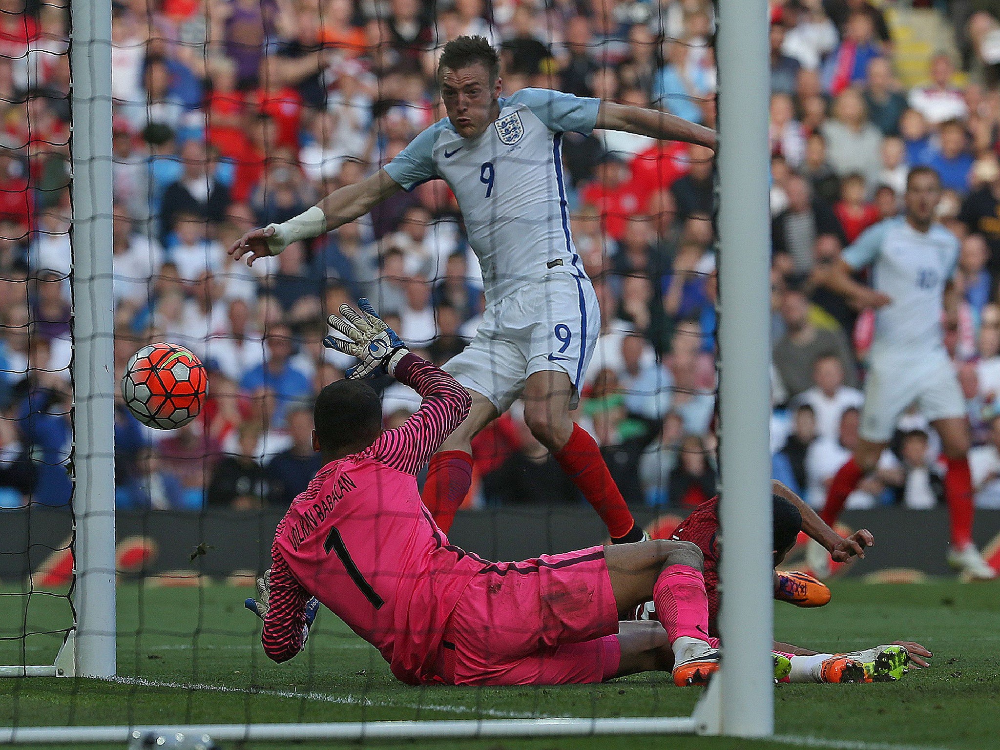 Vardy thumped home from yards out late on