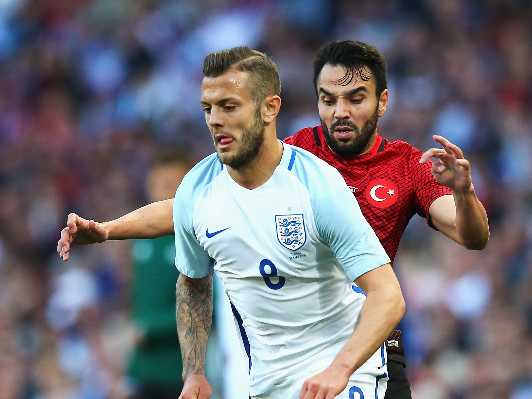 Wilshere's appearance against Turkey was his first on the international stage for almost a year