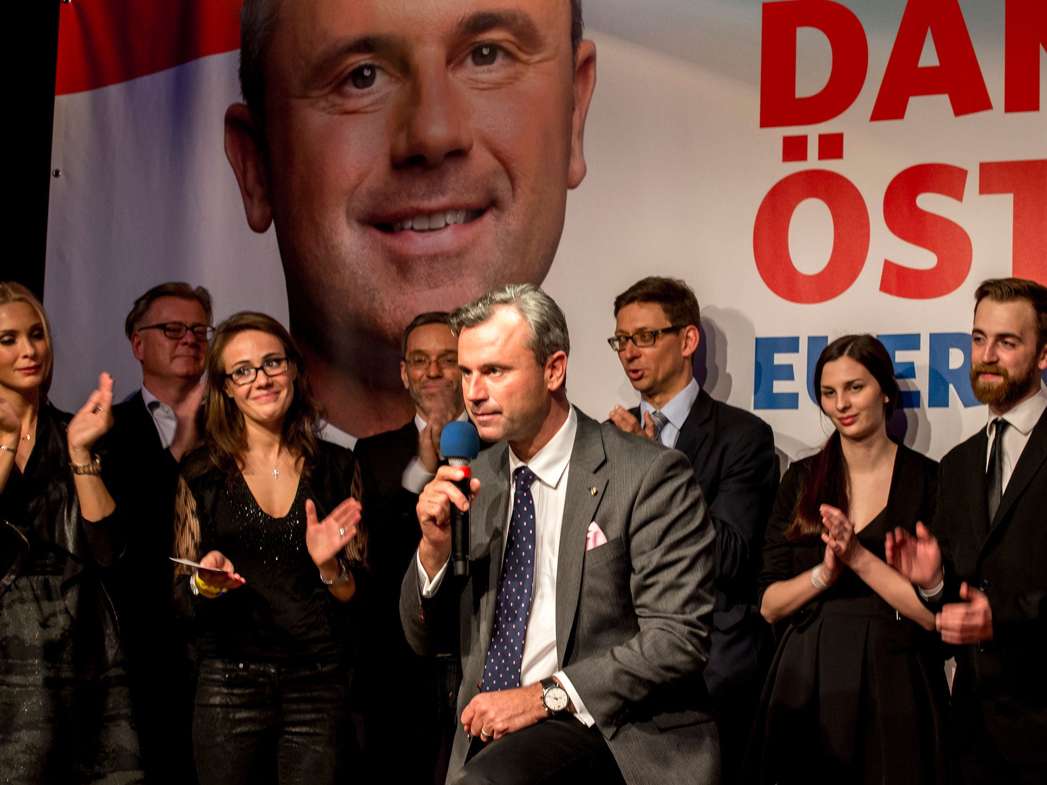 Norbert Hoffer of the far-right Freedom Party narrowly lost in the last Austrian presidential election (Getty)