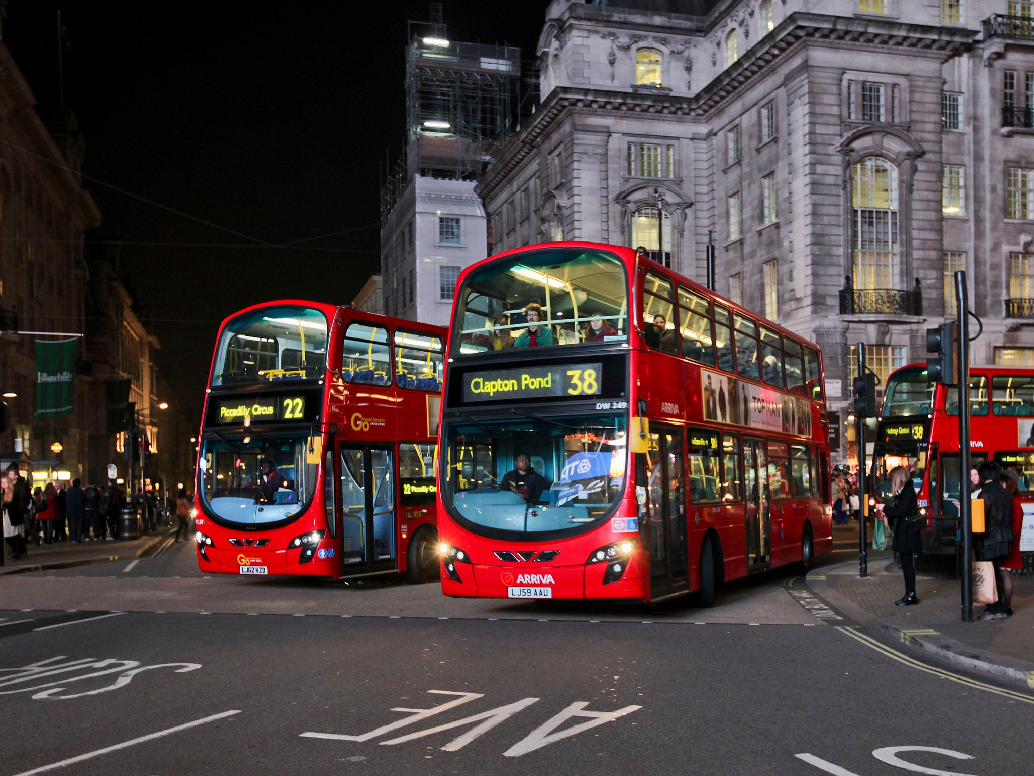 london bus tours at night