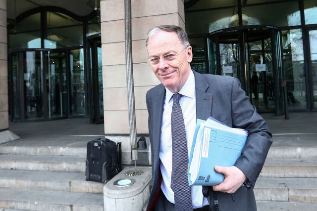 Vincent de Rivaz, chief executive officer of EDF Energy , the UK unit of Electricite de France, leaves a parliamentary select committee hearing in London,