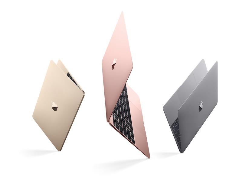 The new MacBoook is now available in four aluminium finishes — gold, silver, space gray and rose gold