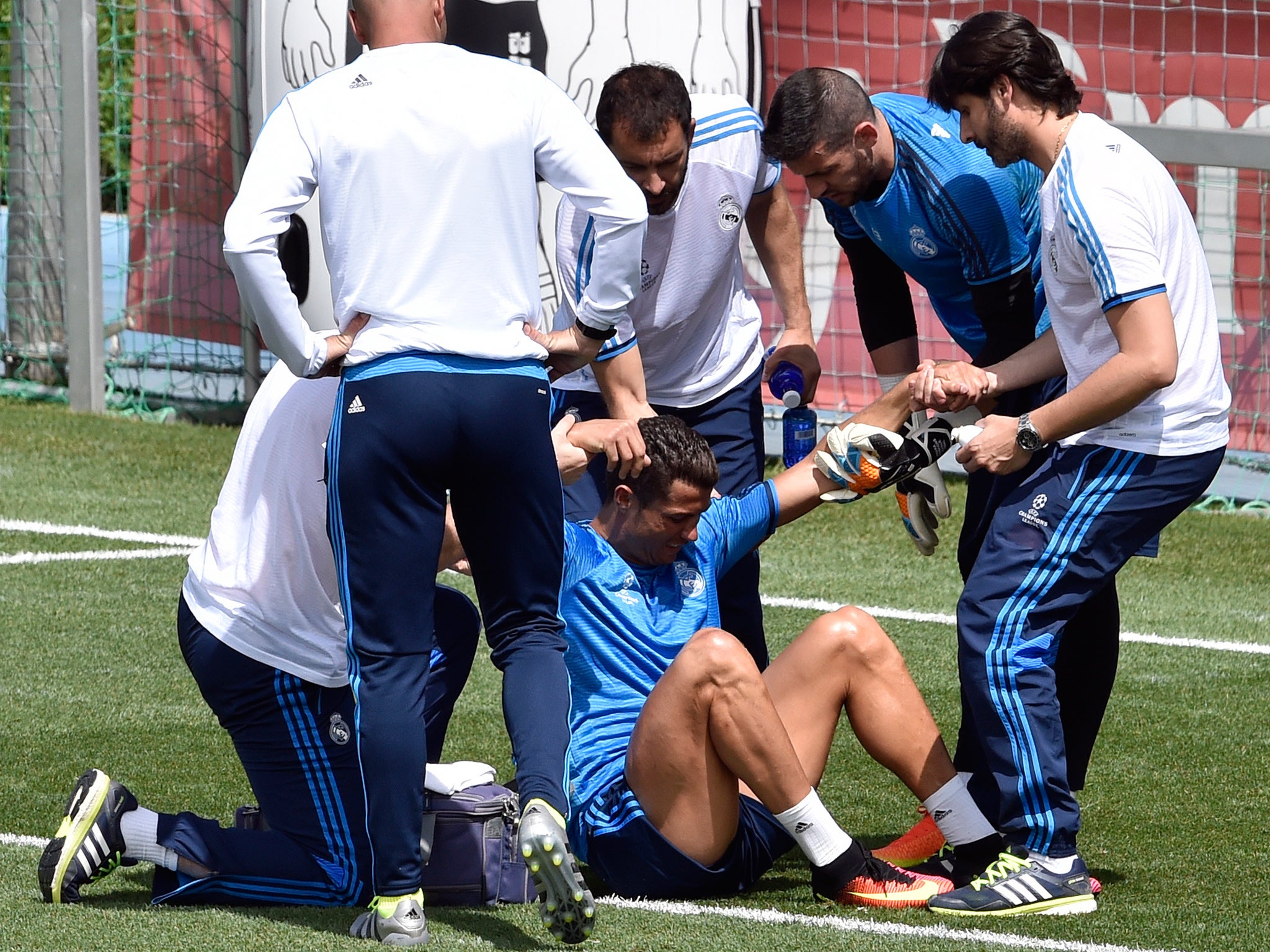 Ronaldo sparked injury concerns in training during the build-up to the final