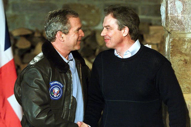 Special relationship: Bush and Blair in 2001, two years before the invasion of Iraq