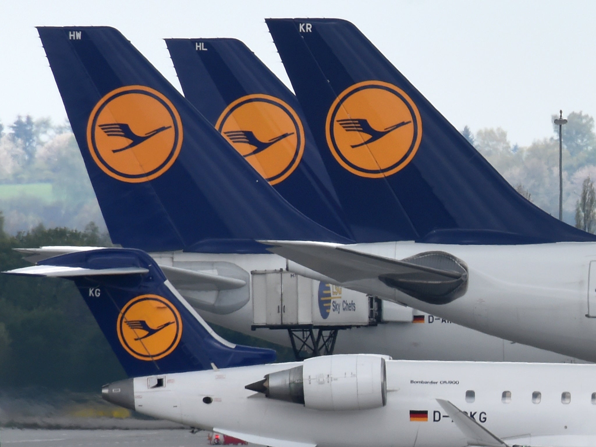 Shares in Lufthansa were up on 2.9 per cent on Thursday morning