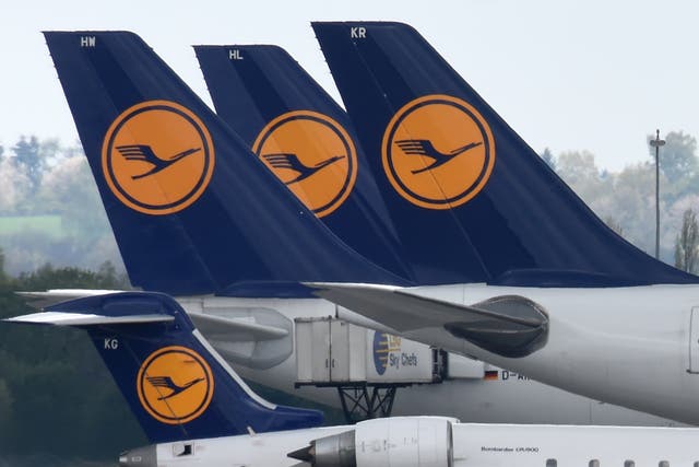 Shares in Lufthansa were up on 2.9 per cent on Thursday morning