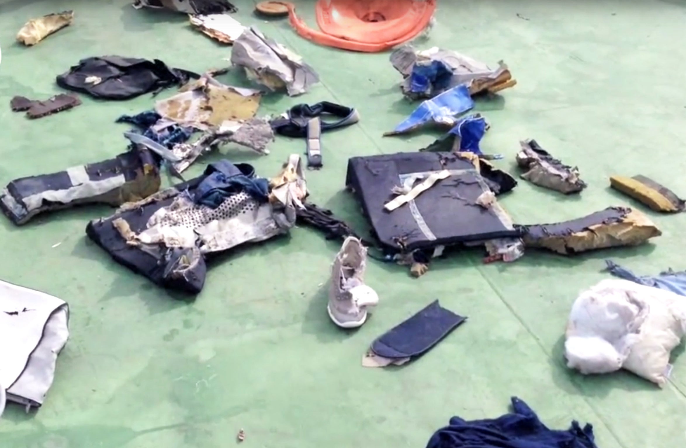 Personal belongings and other wreckage from EgyptAir flight 804