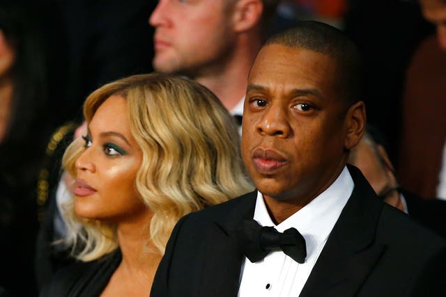 Beyonce and Jay Z at an awards ceremony together before Lemonade's release