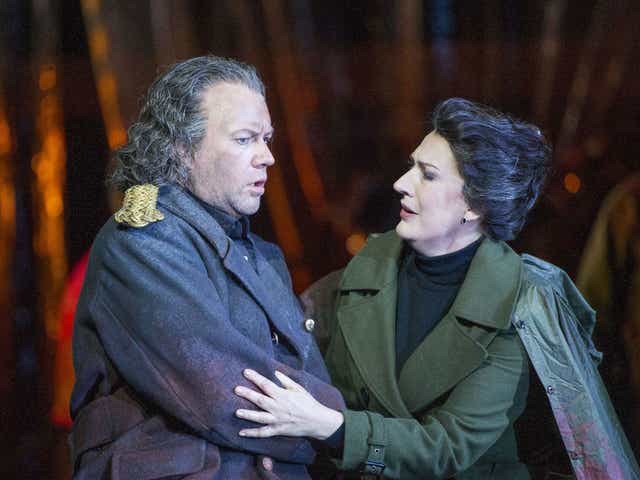 'Oedipe' Opera by George Enescu performed at the Royal Opera House, with Sarah Connolly as Jocaste and Johan Reuter as Oedipe