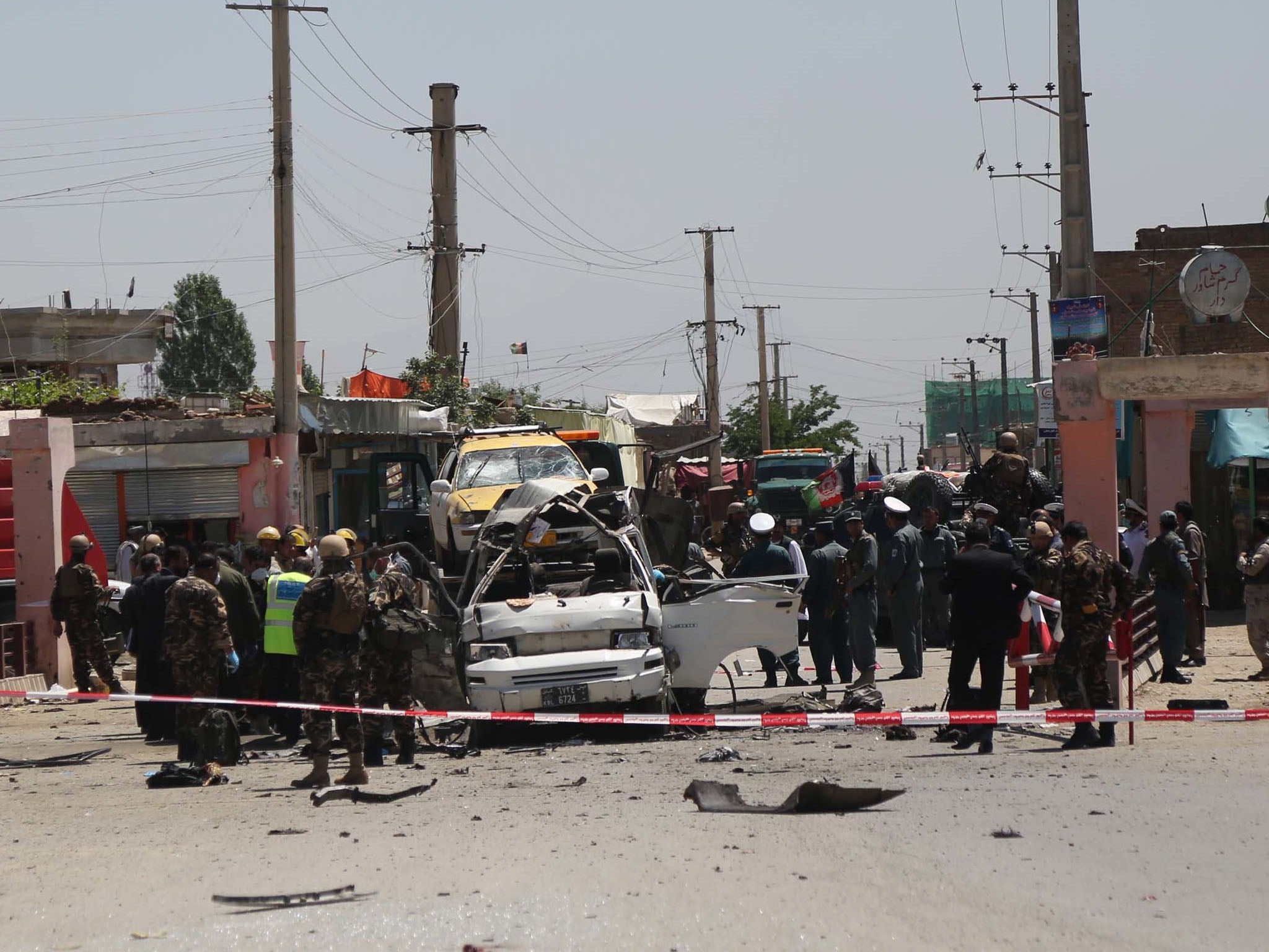 A minibus full of judiciary department employees was caught in the bomb blast