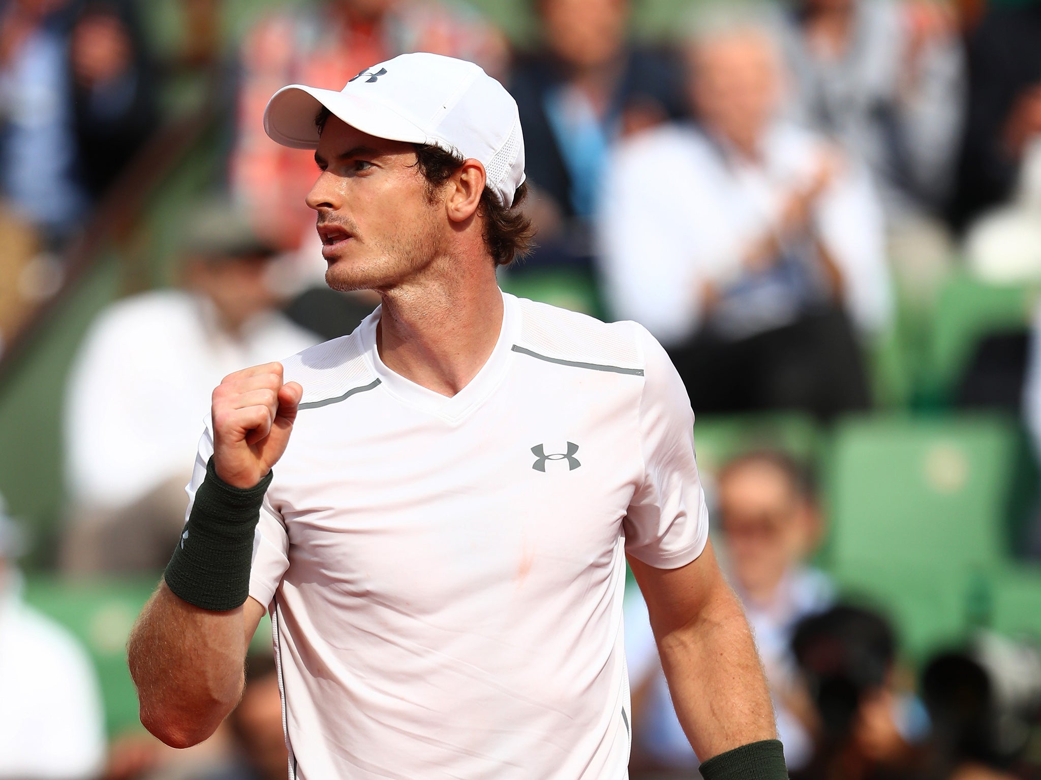 Andy Murray celebrates after the hard-fought victory