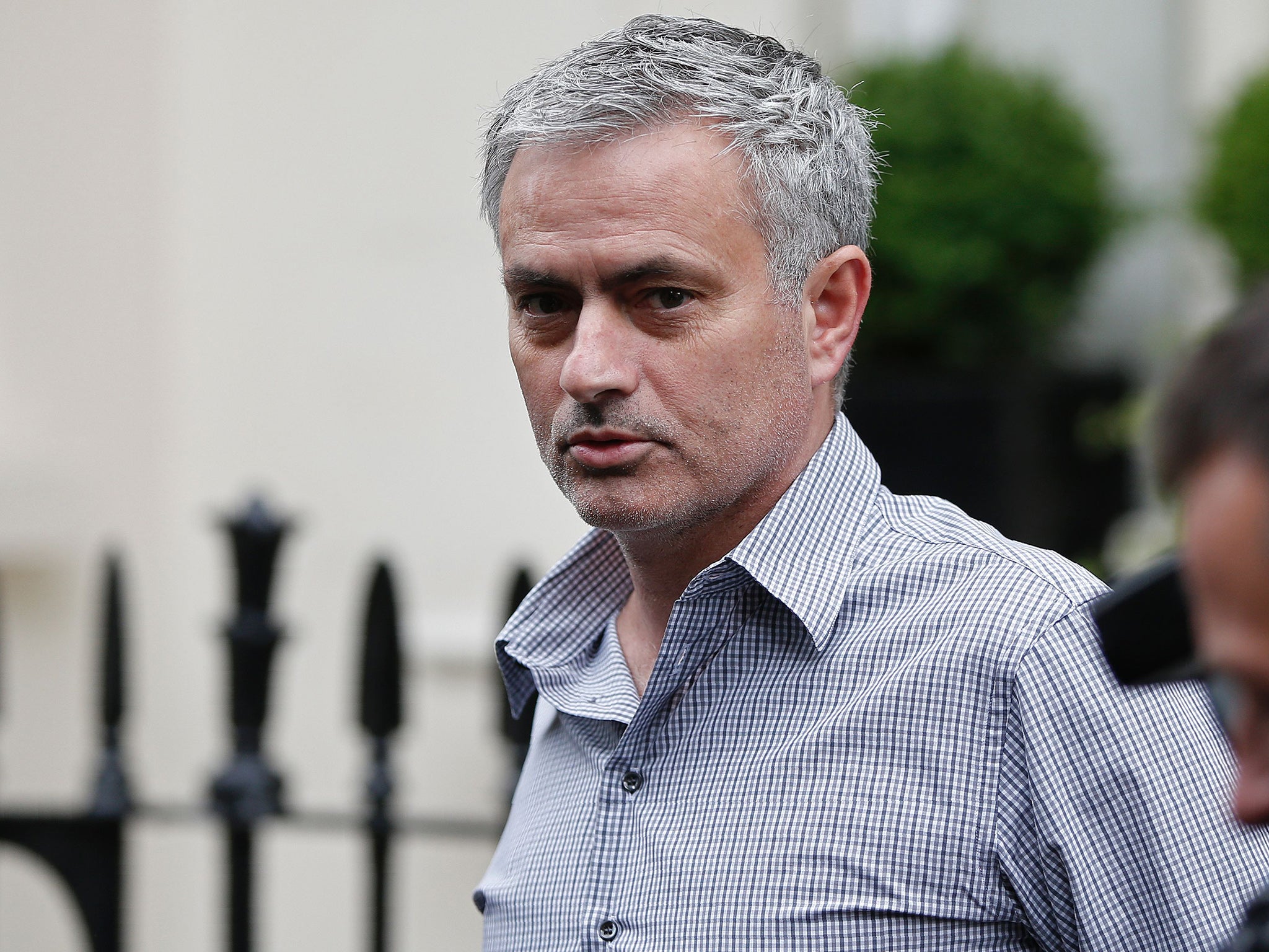 Jose Mourinho leaves his home in central London