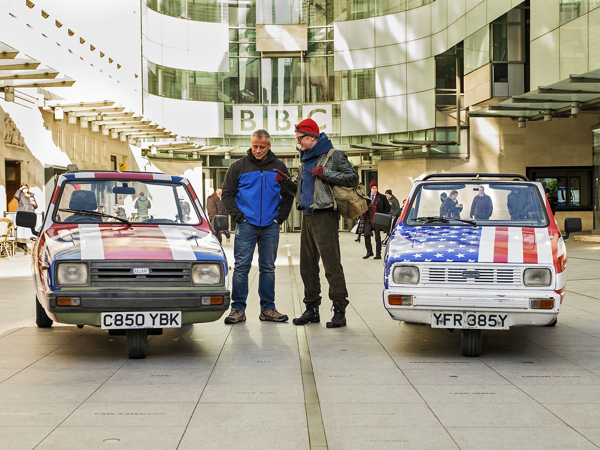 Matt LeBlanc and Chris Evans in the rebooted (or should that be retrunked) ‘Top Gear’