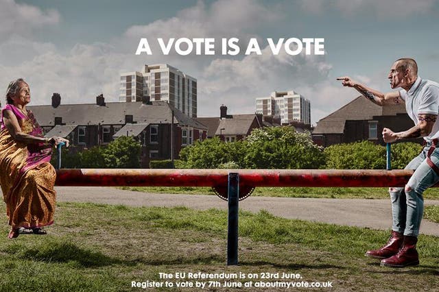 The poster, created by Saatchi and Saatchi for campaign group Operation Black Vote