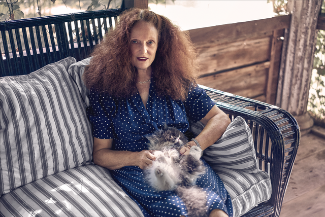 Grace Coddington, and cat (Photograph: Fabien Baron)