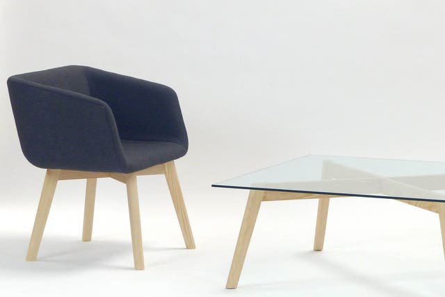 The bucket chair designed by Max and made from English ash