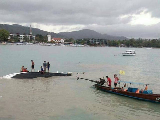 32 passengers and four crew were on board the Ang Thong Explorer when it capsized near Koh Samui, Thailand