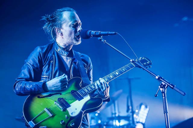 Radiohead  frontman Thom Yorke performs at the Roundhouse