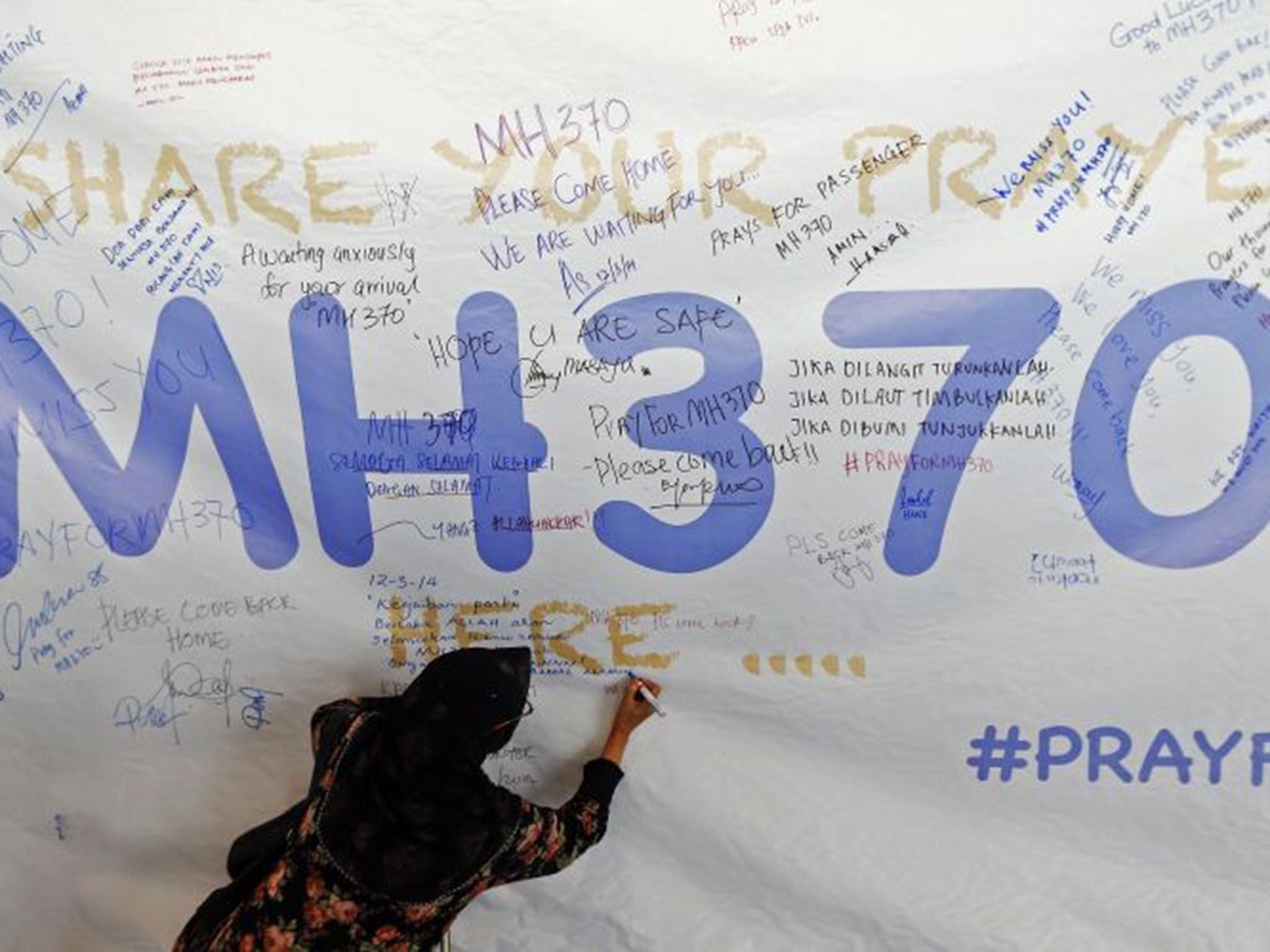 MH370 disappeared en route to Beijing in China with 239 people on board in March 2014