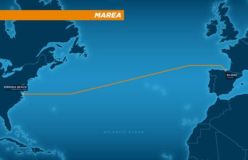 The route the Marea cable will take