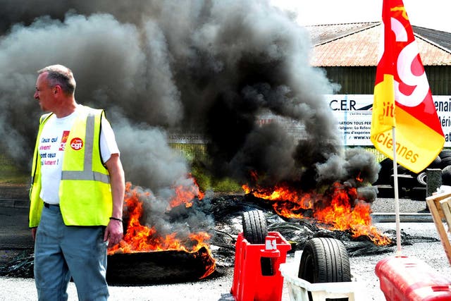 French unions have been blockading fuel supplies
