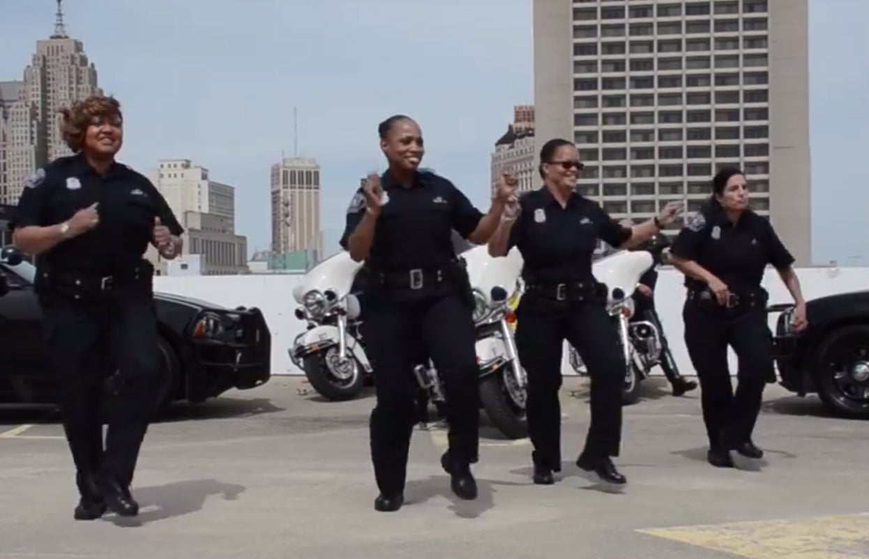 The #RunningMan challenge craze has swept police departments across the US