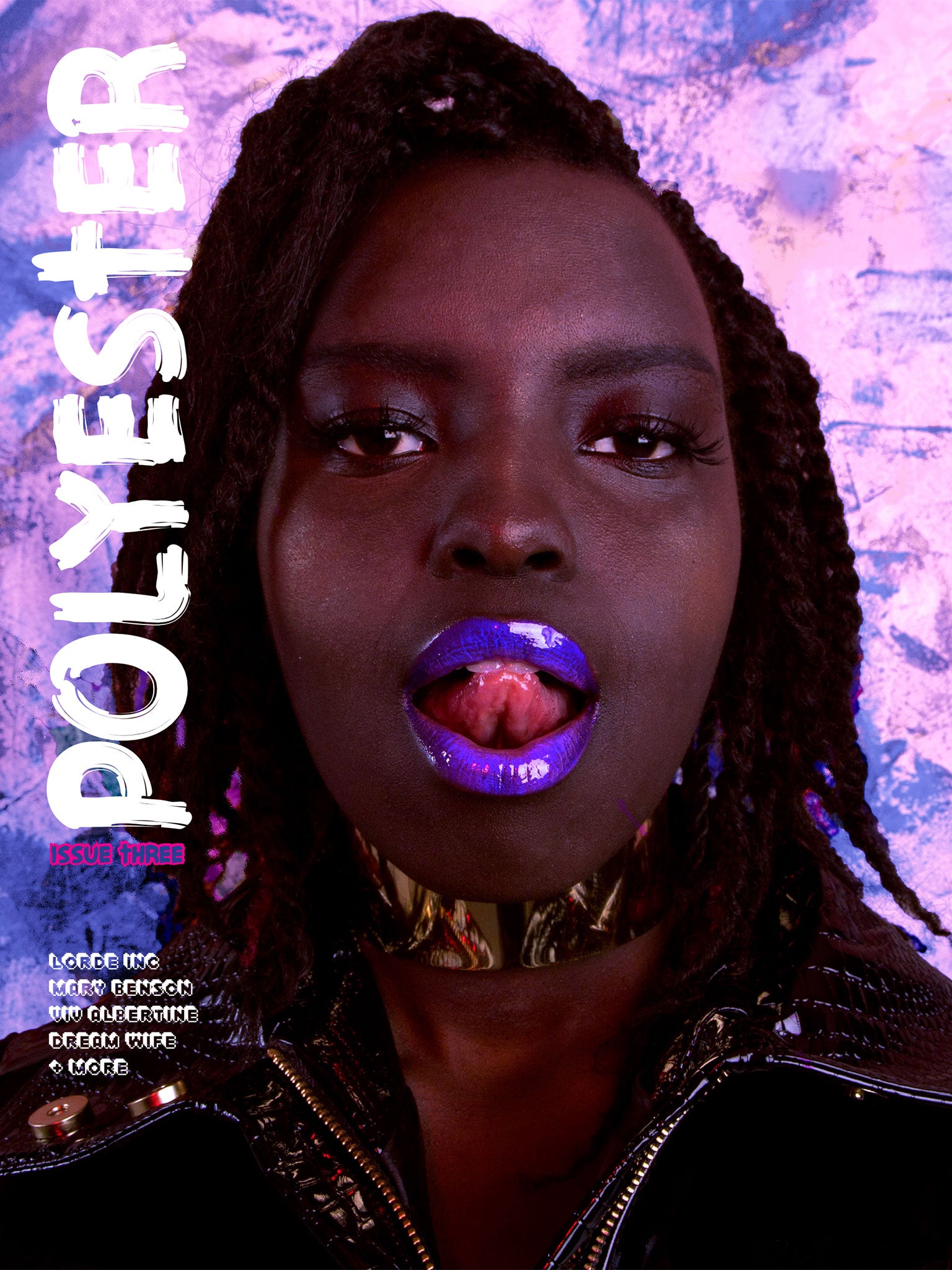 A model from pro-diversity agency Lorde Inc poses on the cover of Polyester issue 3