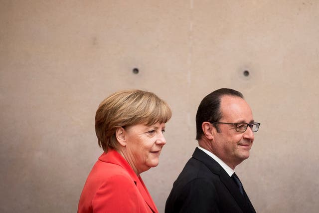 Germany's Merkel and France's Hollande