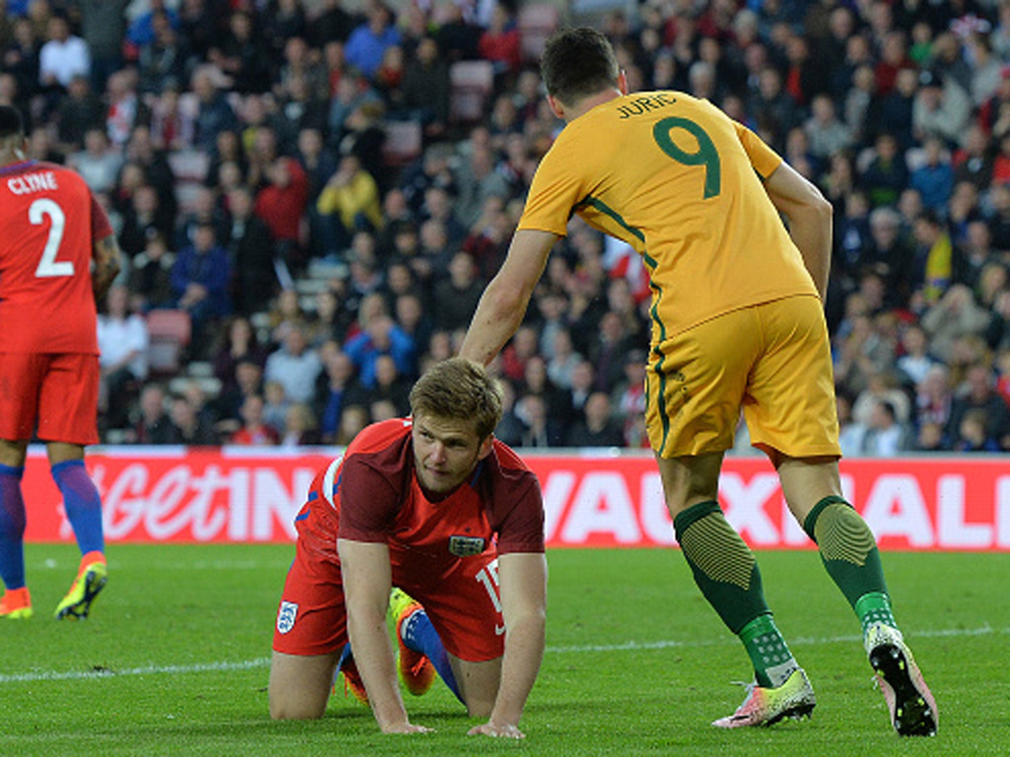 Tottenham's Eric Dier came off the bench to score an own goal for Australia in the closing minutes (Getty)