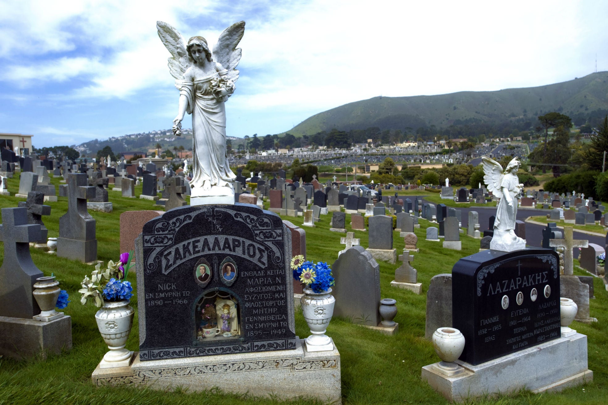 A cemetery in Colma, California, where the coffin will be re-interred in June